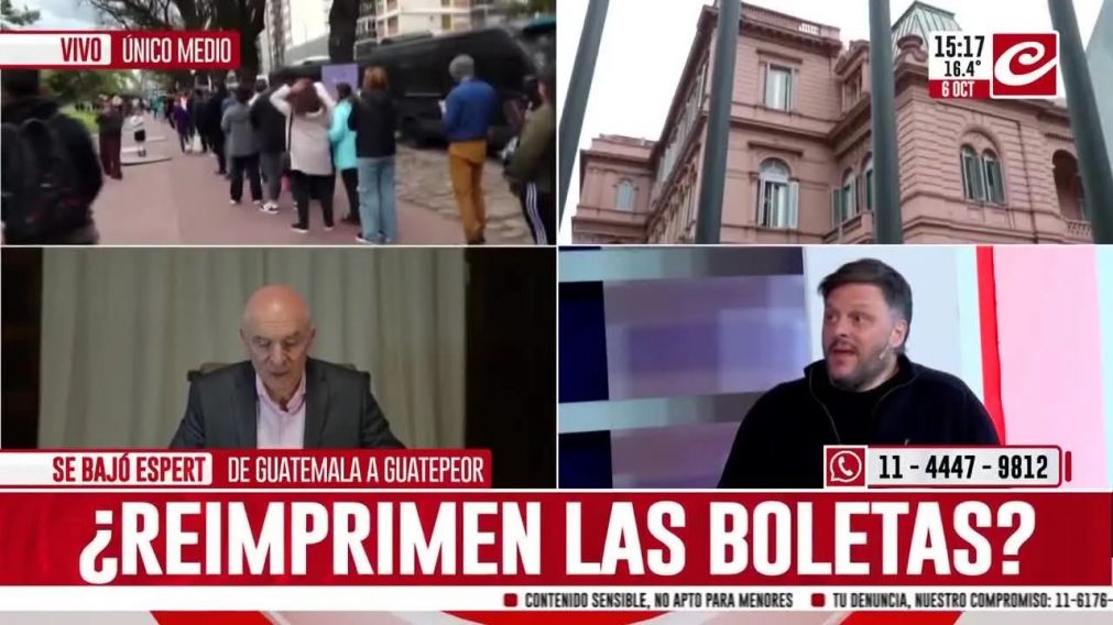 Leandro Santoro, en Crónica TV: "probablemente asistamos a una derrota electoral de LLA”.