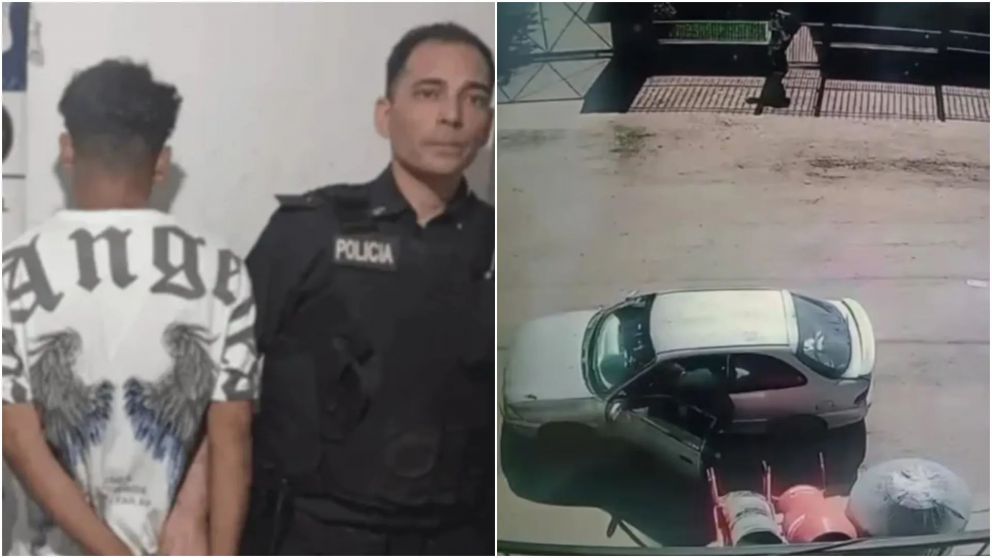 El hombre acusado del crimen del hijo de su pareja quedó filmado.