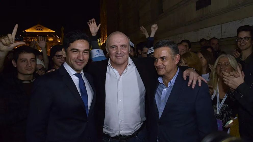 Fred Machado, junto con José Luis Espert y Luis Rosales. El empresario dio su apoyo a la fórmula presidencial en 2019.