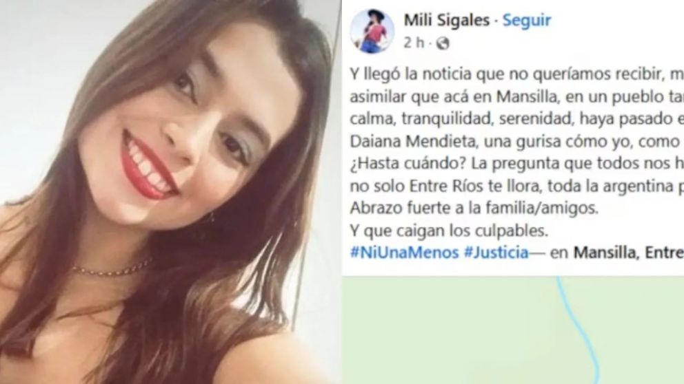 Daiana Mendieta tenía 22 años.