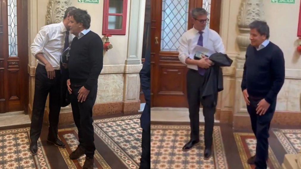 La charla entre Martín Menem y Facundo Manes en los pasillos del Congreso.