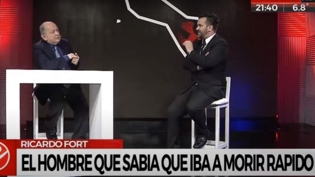 Chiche Gelblung y Marco Bustamante, en el programa de los s�bados a la noche de Cr�nica HD.