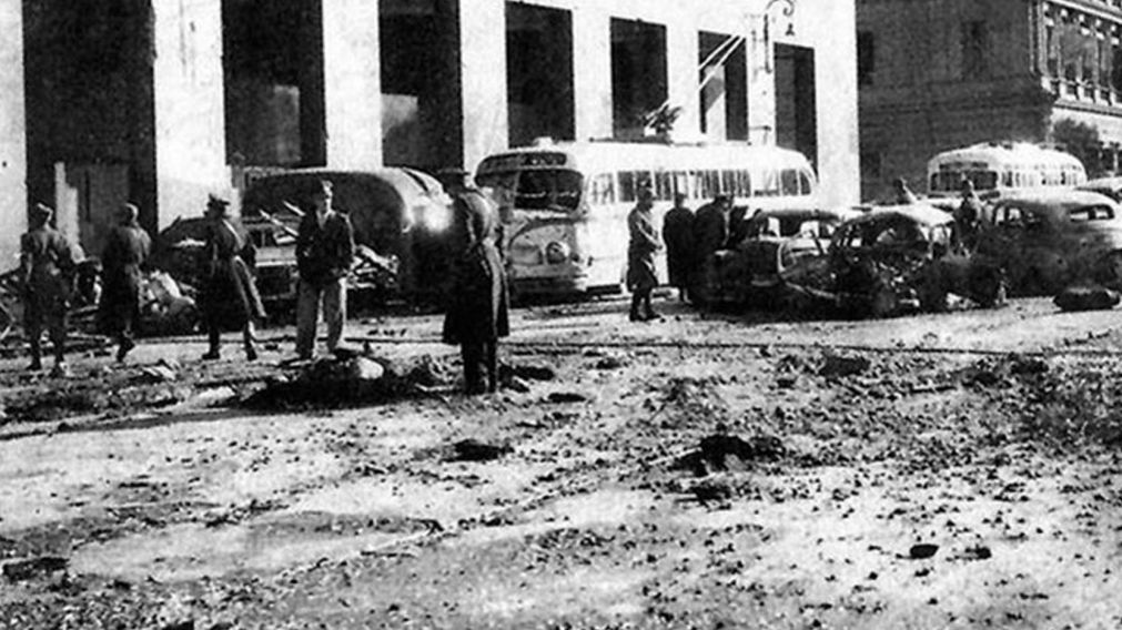 Tr�gico episodio en Plaza de Mayo.
