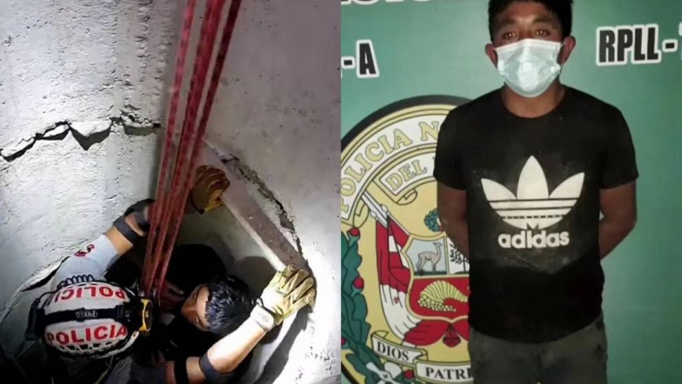 Barreto fue encontrado junto al cuerpo cerca al r�o Moche en el interior de un pozo de 6 metros de profundidad por agentes de la Polic�a.