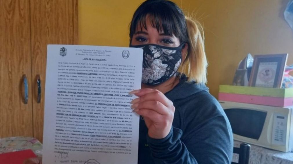 Dalma Narváez, quien denuncia violencia de género de su expareja (Gentileza "Diario Nuevo Día de Santa Cruz").