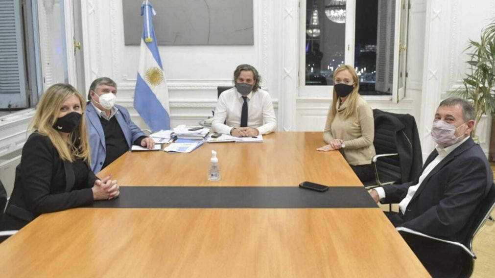 El encuentro se realizó en el despacho del jefe de Gabinete en la Casa Rosada (Télam).