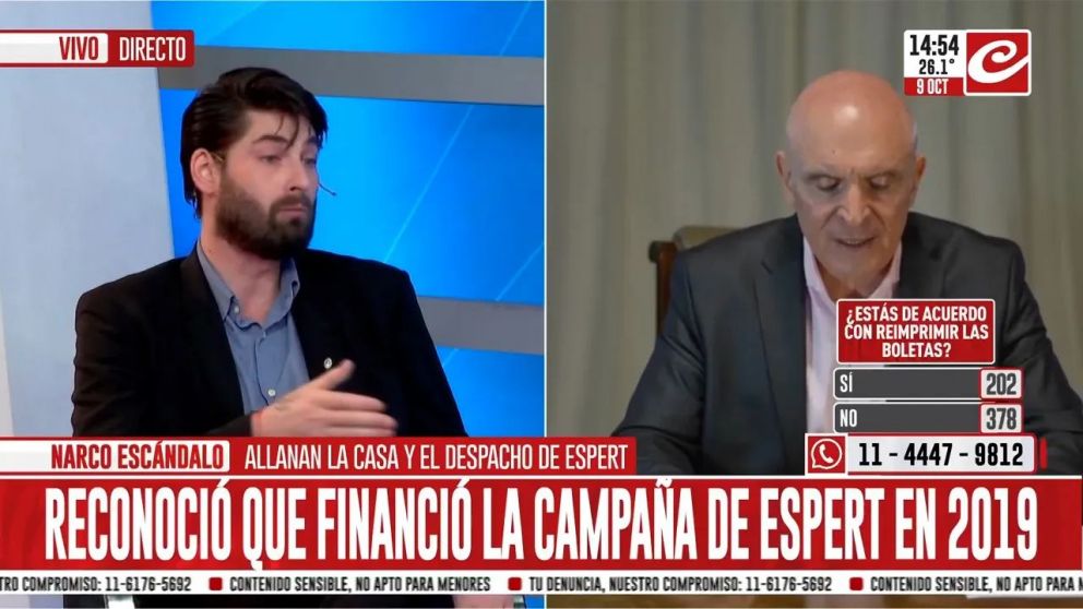 El Presto estuvo en los estudios de Crónica TV.