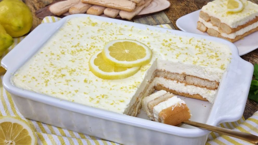 Animate a hacer este tiramisú de limón: una opción deliciosa y distinta para los días de calor.