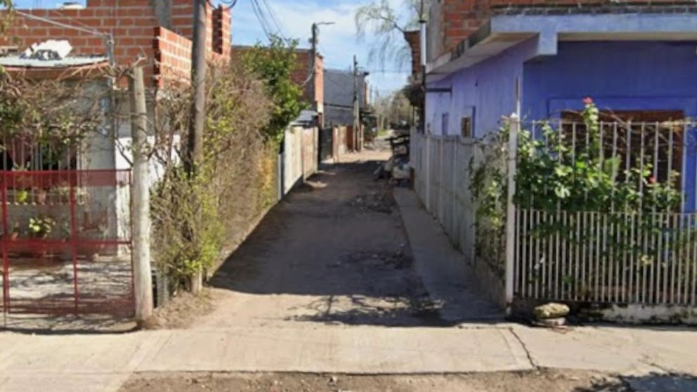 Acá, en este vecindario, se produjo la mortal agresión a disparos sufrida por la víctima.