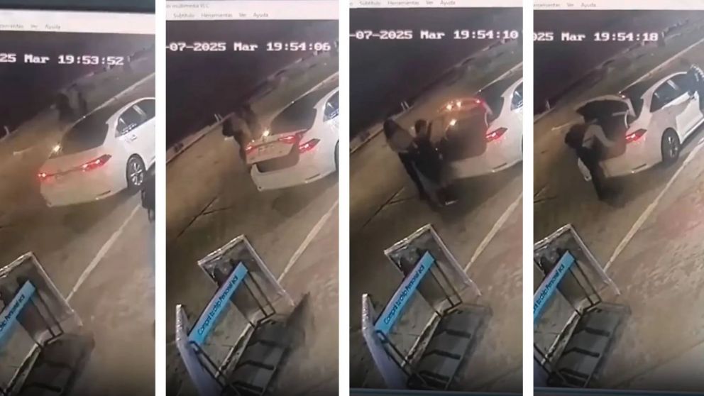 ¡VIDEO! Así se reunieron el acusado del doble femicidio con el chofer que lo ayudó a huir