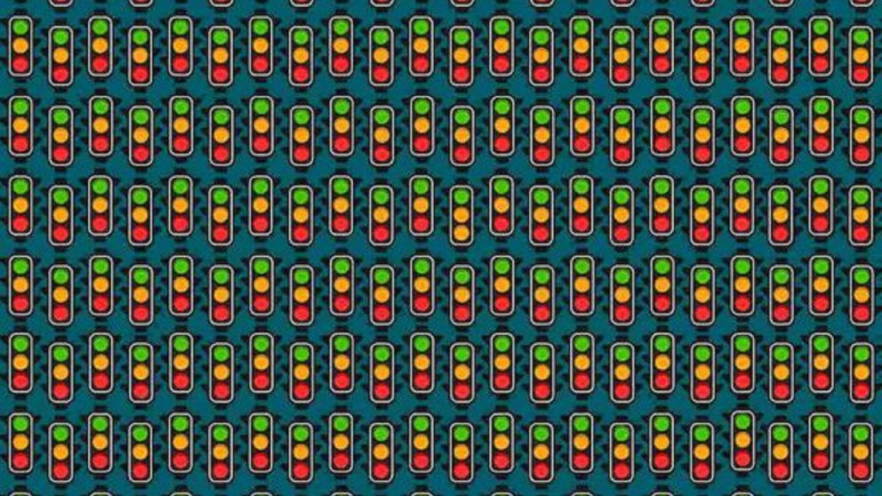 Encontrá los semáforos diferentes al resto en la imagen.