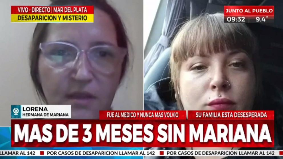 Mariana Ughetti está desaparecida desde hace tres meses en Mar del Plata (captura)