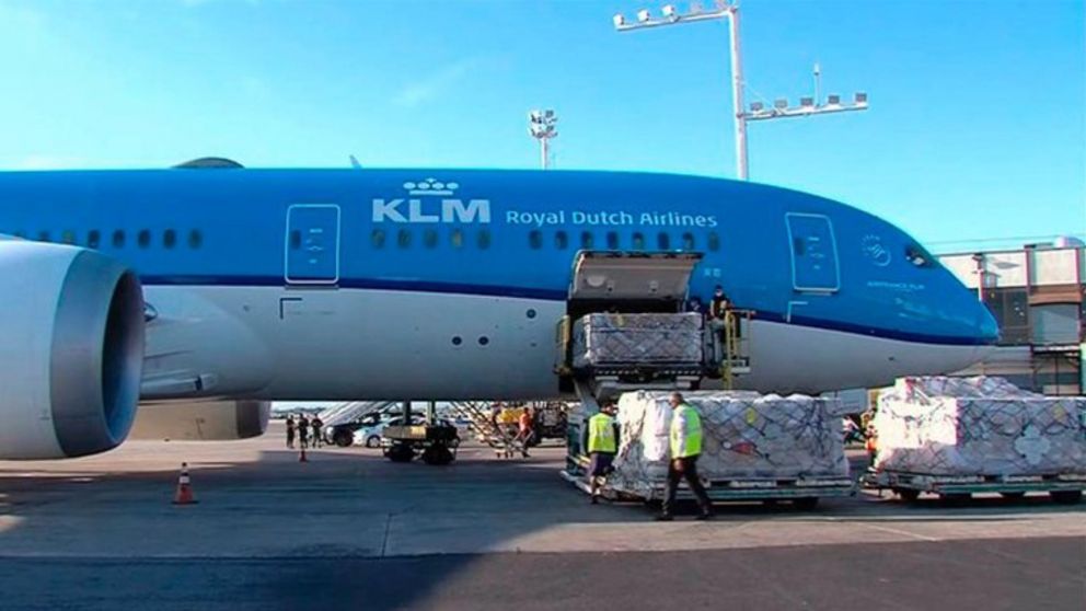 El vuelo de la empresa KLM arribará a la Argentina el domingo.