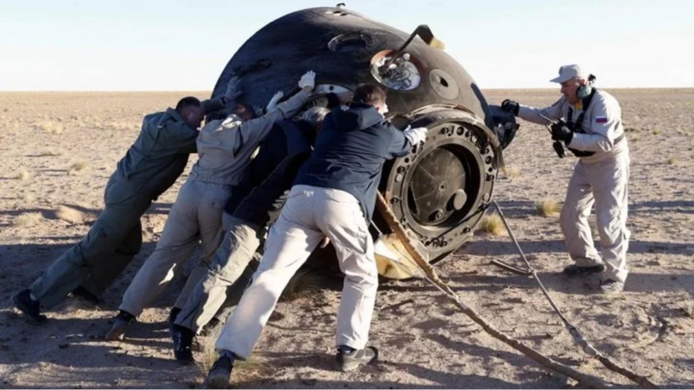 La nave trajo a tres astronautas de regreso a la Tierra en 2018.
