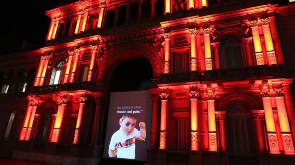 Joaqu�n Stefanizzi, en el centro del homenaje en Casa Rosada por el D�a del Electrodependiente.
