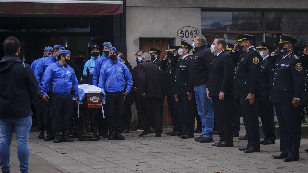 Sergio Berni en e el velorio polic�a asesinado