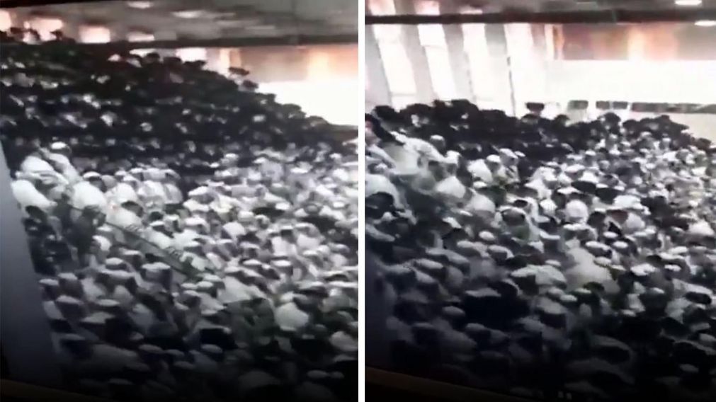 As� colaps� una grada en sinagoga: dos muertos y m�s de 160 heridos.