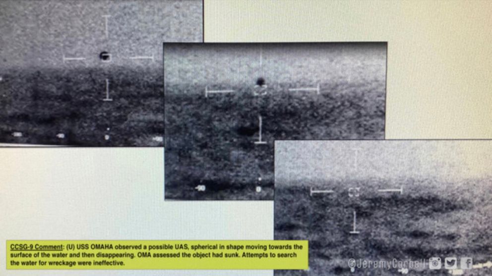 El objeto volador no identificado fue captado por la Marina de los EE.UU, y exhibió extraordinaria agilidad y resistencia al sumergirse repentinamente en el agua sin soportar daños.