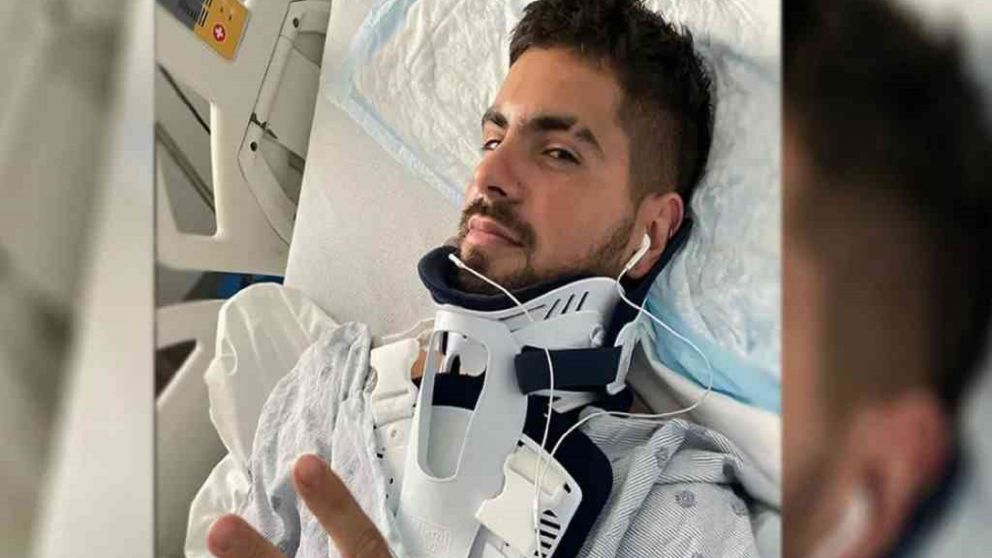 El brutal accidente de Fer V�zquez, cantante de Rombai: "Gracias Dios, no nos soltaste" 