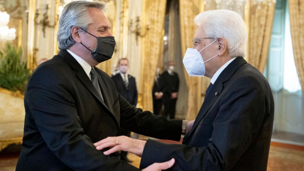  El presidente Alberto Fern�ndez se reuni� con su par de Italia Sergio Mattarella en el Palacio del Quirinale (T�lam).