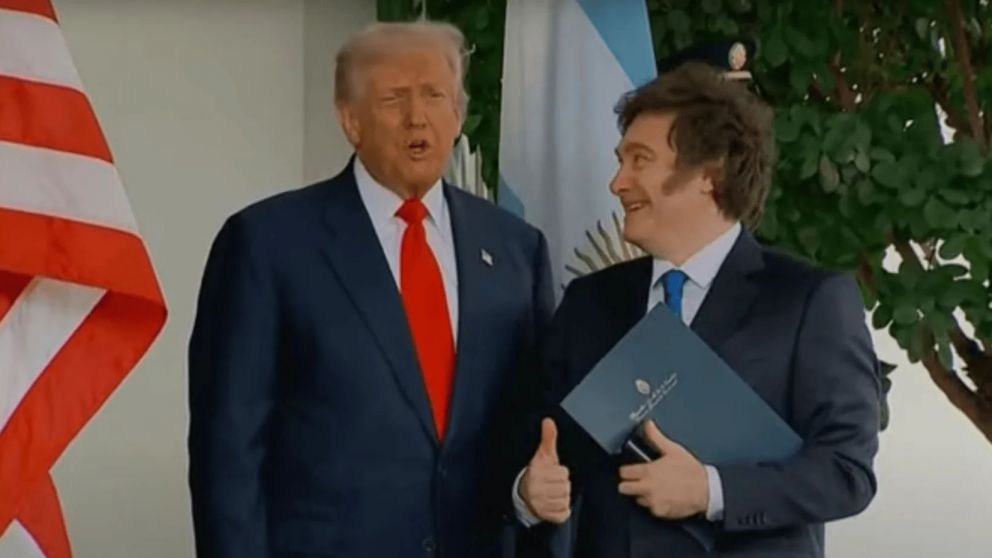 Javier Milei y Donald Trump en Washington DC.