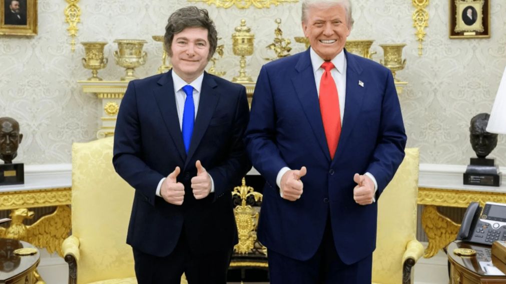 Javier Milei y Donald Trump en el Sal�n Oval.