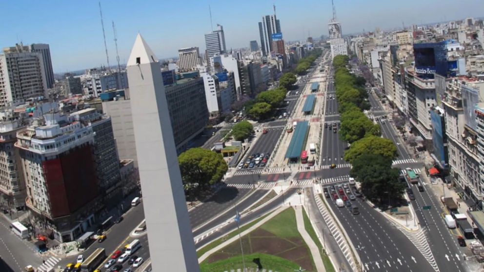 La icónica Avenida 9 de Julio.