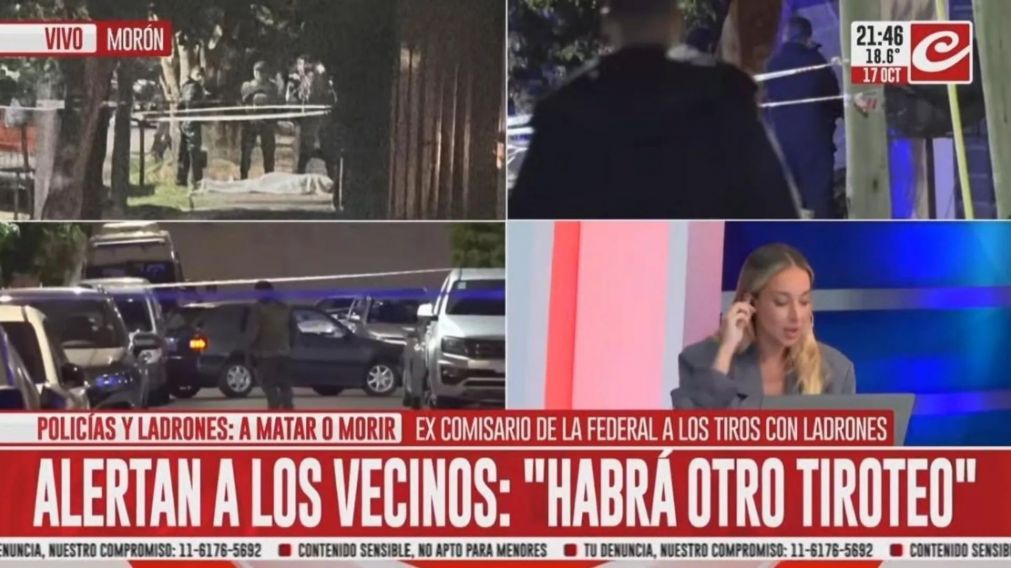 Dos ladrones abatidos por policía retirado en Morón.