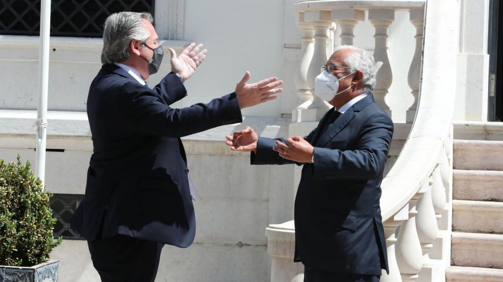 Alberto Fern�ndez brind� una declaraci�n conjunta con el Primer MInistro de Portugal, Antonio Costa.