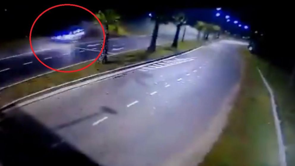 El choque ocurrió este domingo por el Camino de Los Remeros en sentido hacia Santa María (Captura de video).