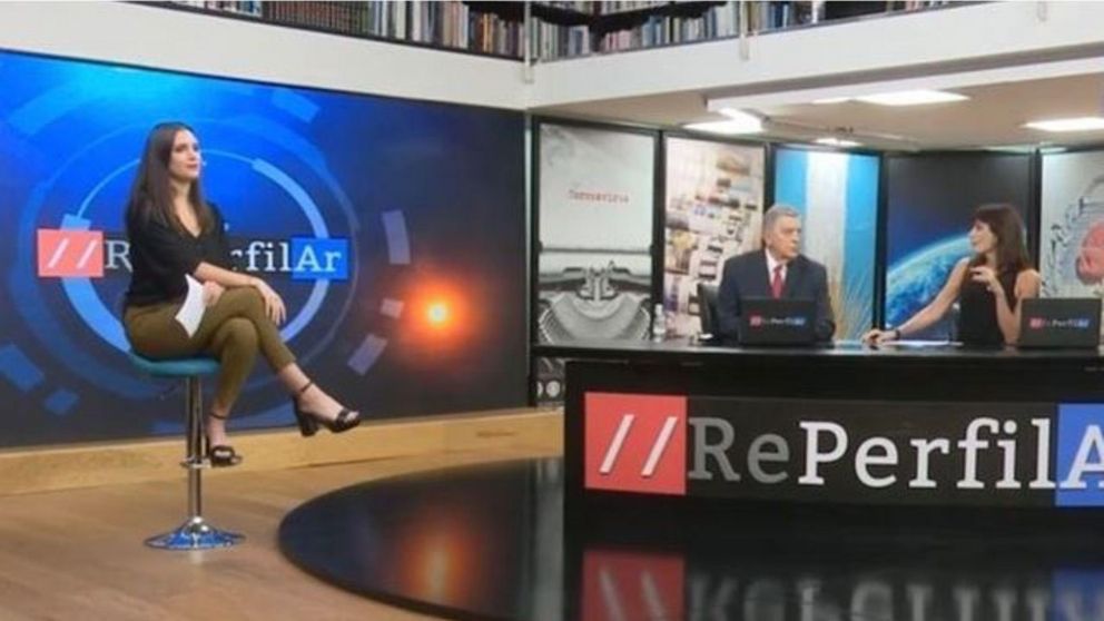 Santo Biasatti y su nieta Agustina, juntos en el periodismo (Instagram).