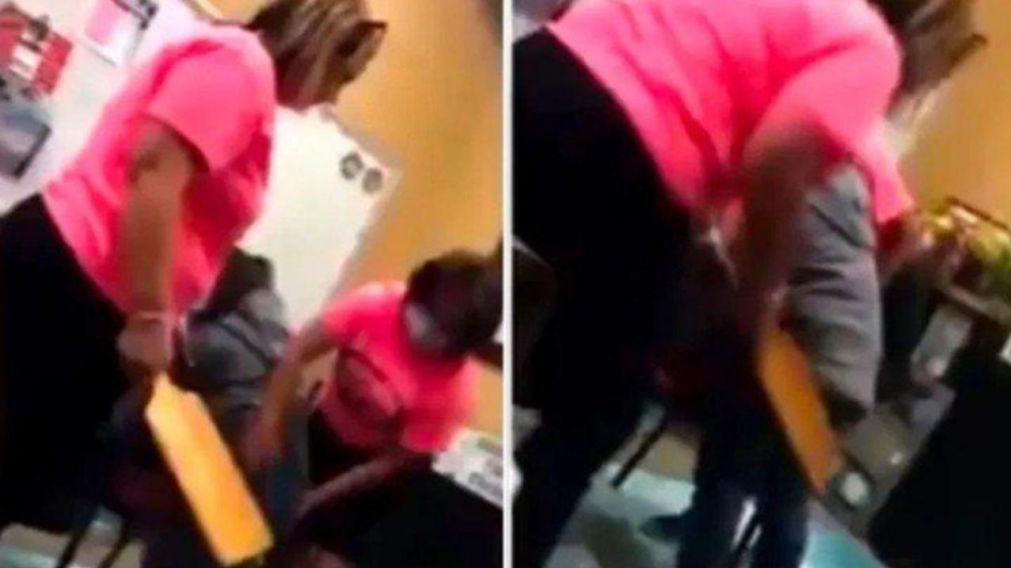 La madre de la ni�a estuvo presente y decidi� filmar la agresi�n a escondidas.