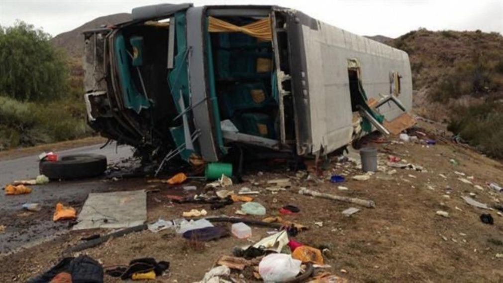 Así quedó el micro tras el accidente