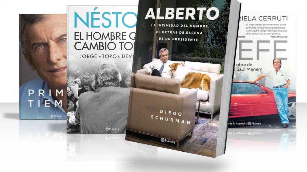 Los libros sobre algunos de los últimos presidentes de Argentina: Alberto Fernández, Mauricio Macri, Néstor Kirchner