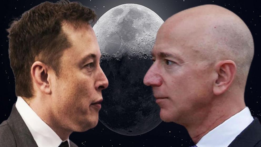 Elon Musk y Jeff Bezos enfrentados por el millonario contrato de la NASA en la carrera espacial mundial, (Crónica)