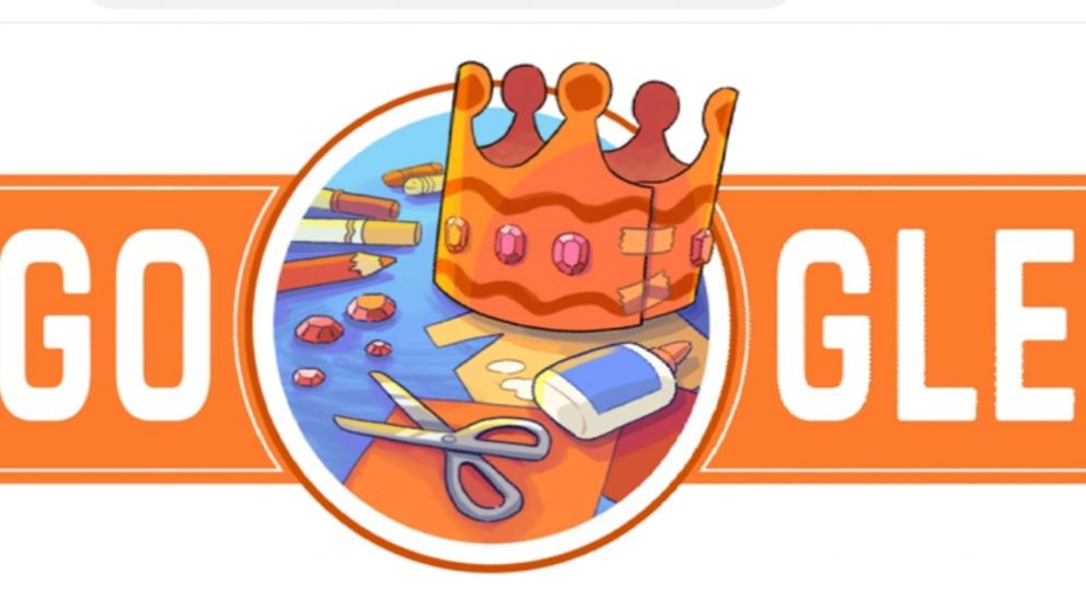 Google celebra el Día del Rey de Países Bajos con un doodle.
