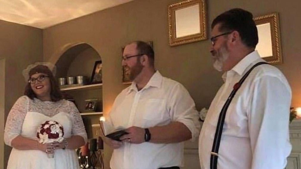 El casamiento entre Jeff y Erica en 2018.