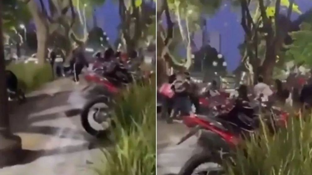 Un grupo de la famosa banda de motoqueros Hells Angels protagonizó en las últimas horas una batalla campal contra unos trapitos.