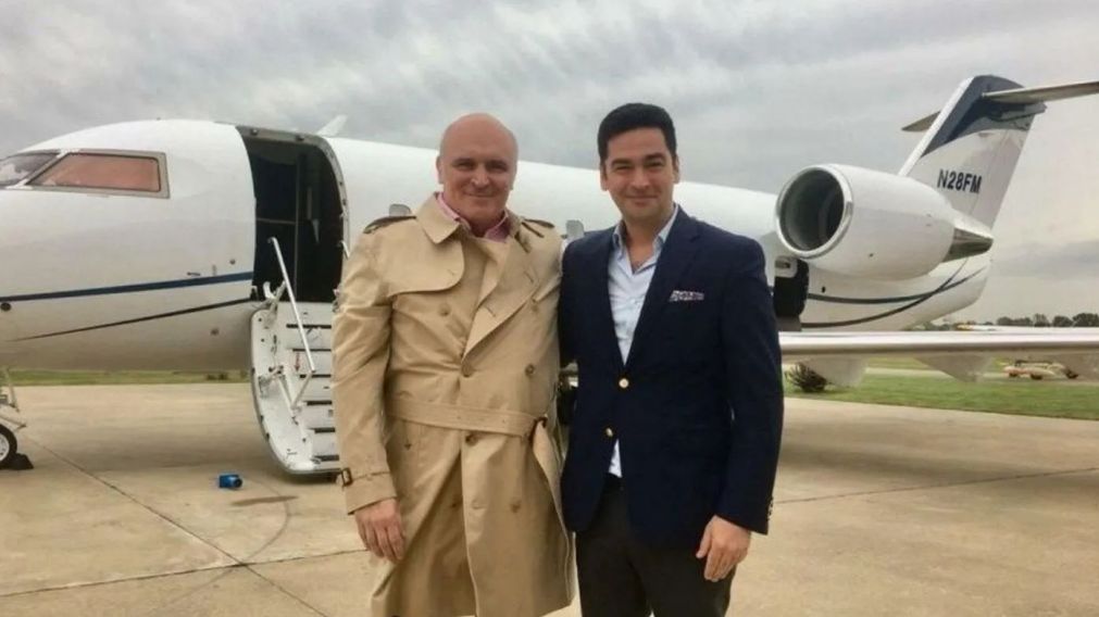 El ex candidato libertario José Luis Espert junto a Fred Machado, quién está camino a ser extraditado a los Estados Unidos.