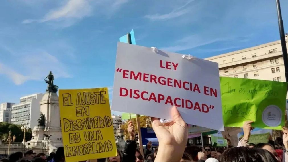 Vuelven a marchar en reclamo de la aplicación de la ley de Emergencia en Discapacidad (Archivo).