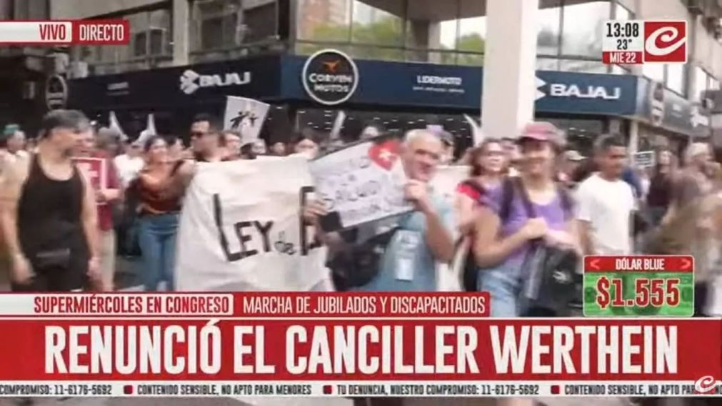 Movilizaci�n en reclamo por la aplicaci�n de la Ley de Emergencia en Discapacidad.