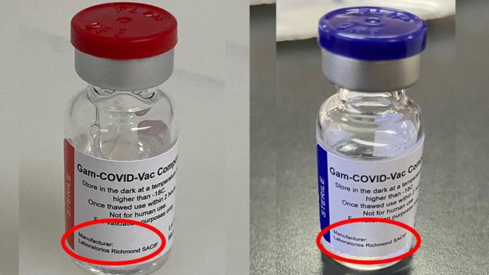 As� son los envases de la vacuna elaborada por el laboratorio argentino.