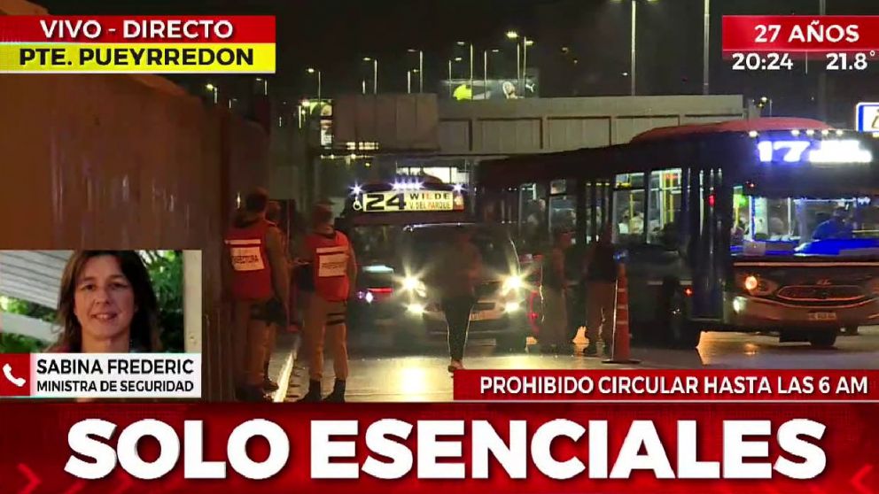 Controles de las fuerzas de seguridad en los puntos de acceso a la Ciudad de Buenos Aires (Crónica HD).