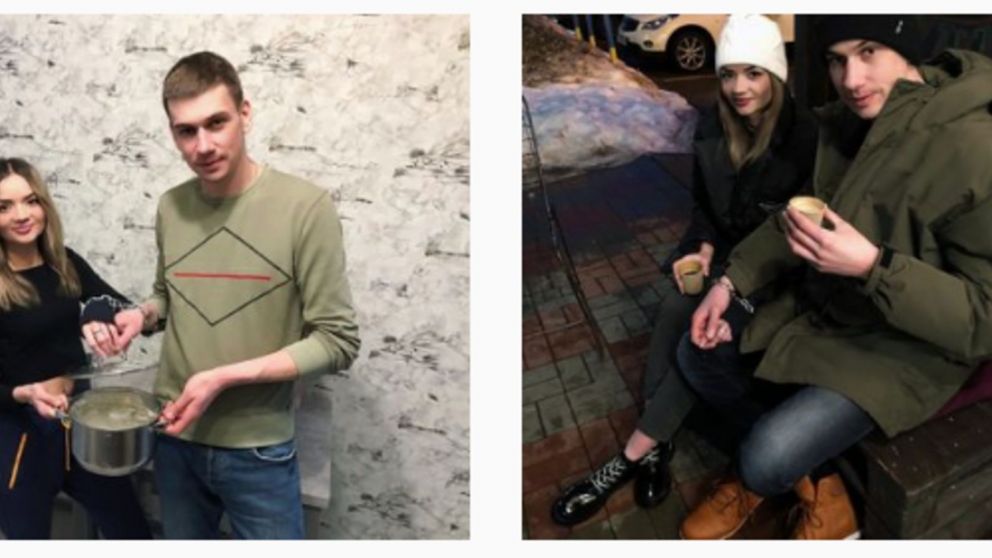 Victoria y Aleksandr son una pareja oriunda de Ucrania que desde febrero hacen todo juntos (Gentileza Wecontacted).