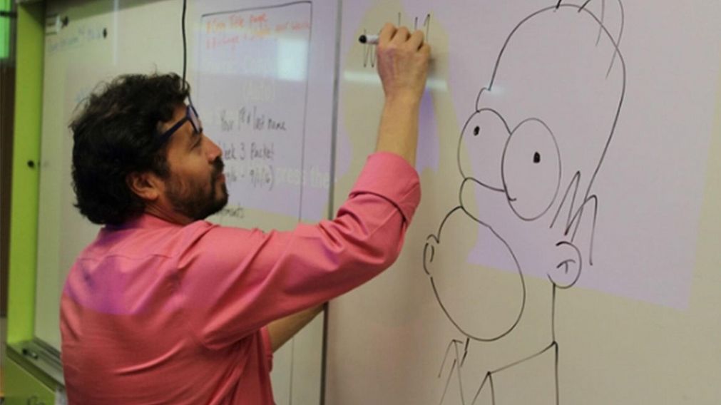 Edwin Aguilar dibuj� a los Simpson por mas de dos d�cadas.