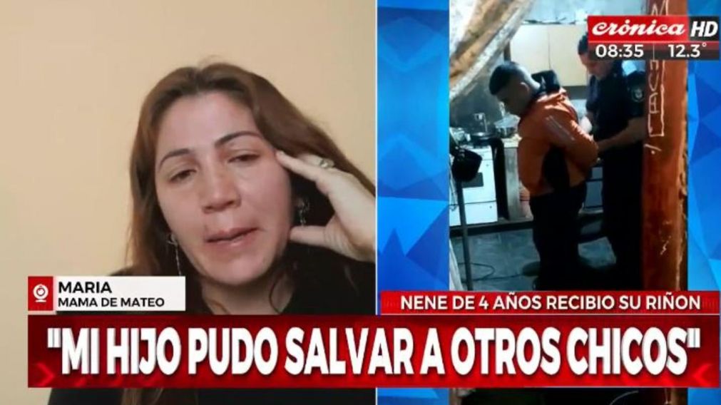 Duro testimonio de María, madre de Mateo, a Crónica HD (Captura de TV).