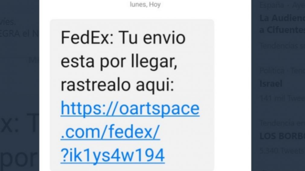 Nueva estafa por SMS simila ser FedEx pero busca instalar un virus que se adue�ar� de tu celular.