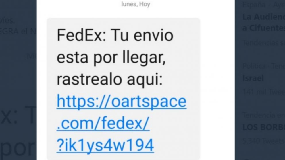 Nueva estafa por SMS simila ser FedEx pero busca instalar un virus que se adueñará de tu celular.