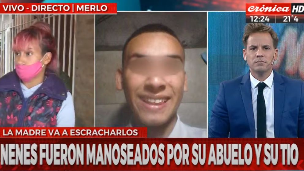 La madre de los niños que habrían sido abusados habló con Crónica HD (Captura de Pantalla).
