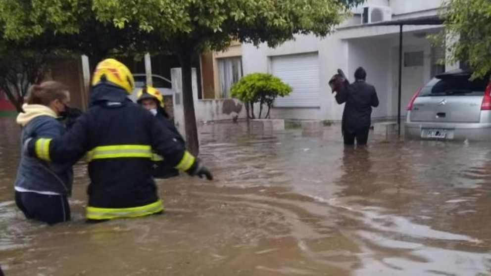 Cayó mucha en poco tiempo en Marcos Juárez (El Litoral).